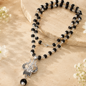 Karungali Mala with Om Shiva Trishul Pendant