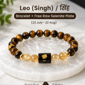 Leo (सिंह राशि) Zodiac Tiger Eye & Citrine Bracelet