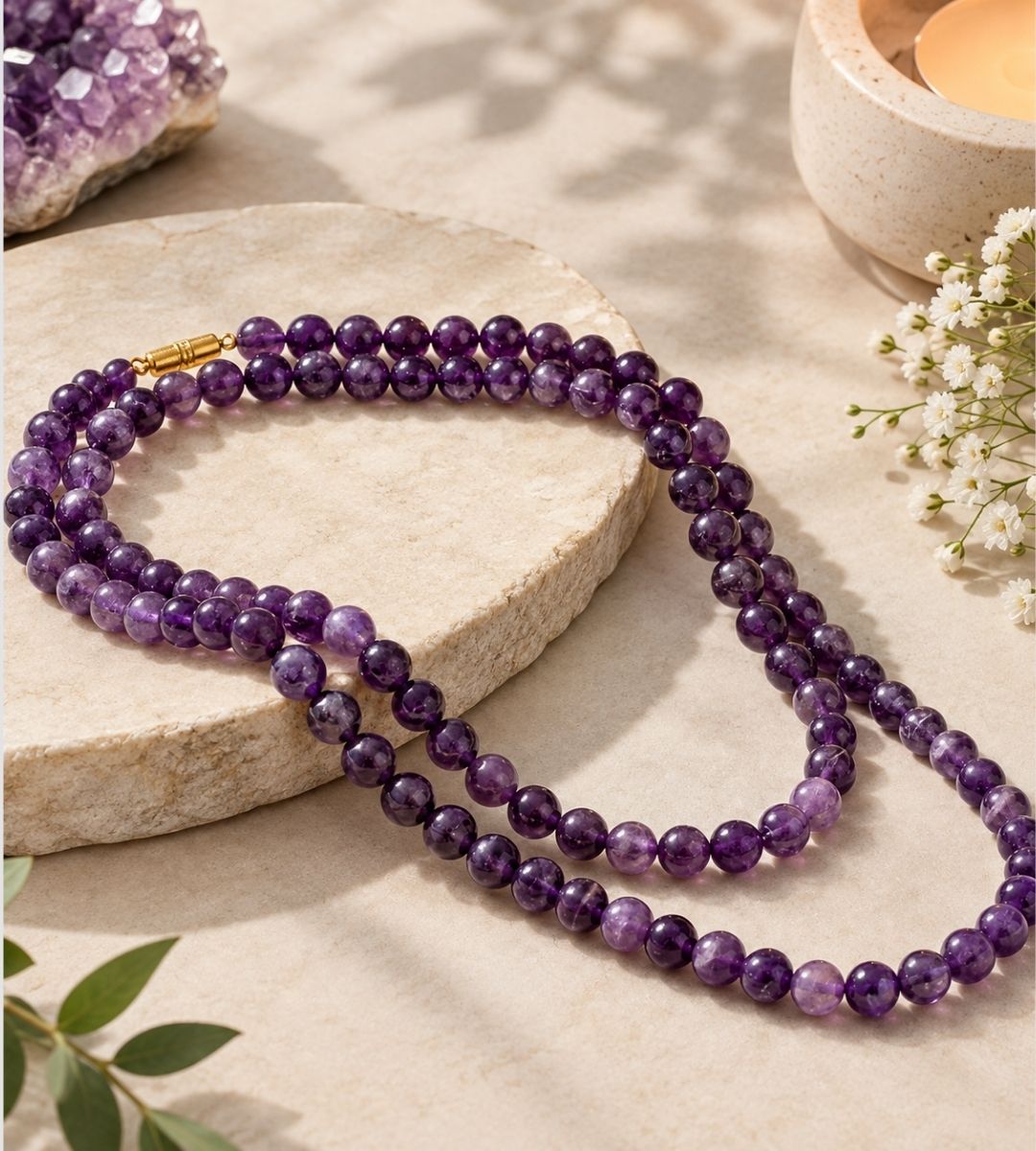 Amethyst Mala - 8mm || 108 Beads