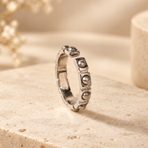 Pyrite Stud Ring