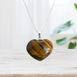Tiger Eye Heart Pendant